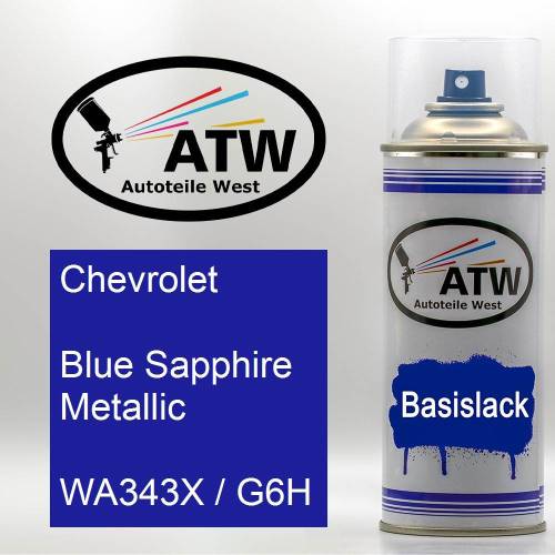 Chevrolet, Blue Sapphire Metallic, WA343X / G6H: 400ml Sprühdose, von ATW Autoteile West.